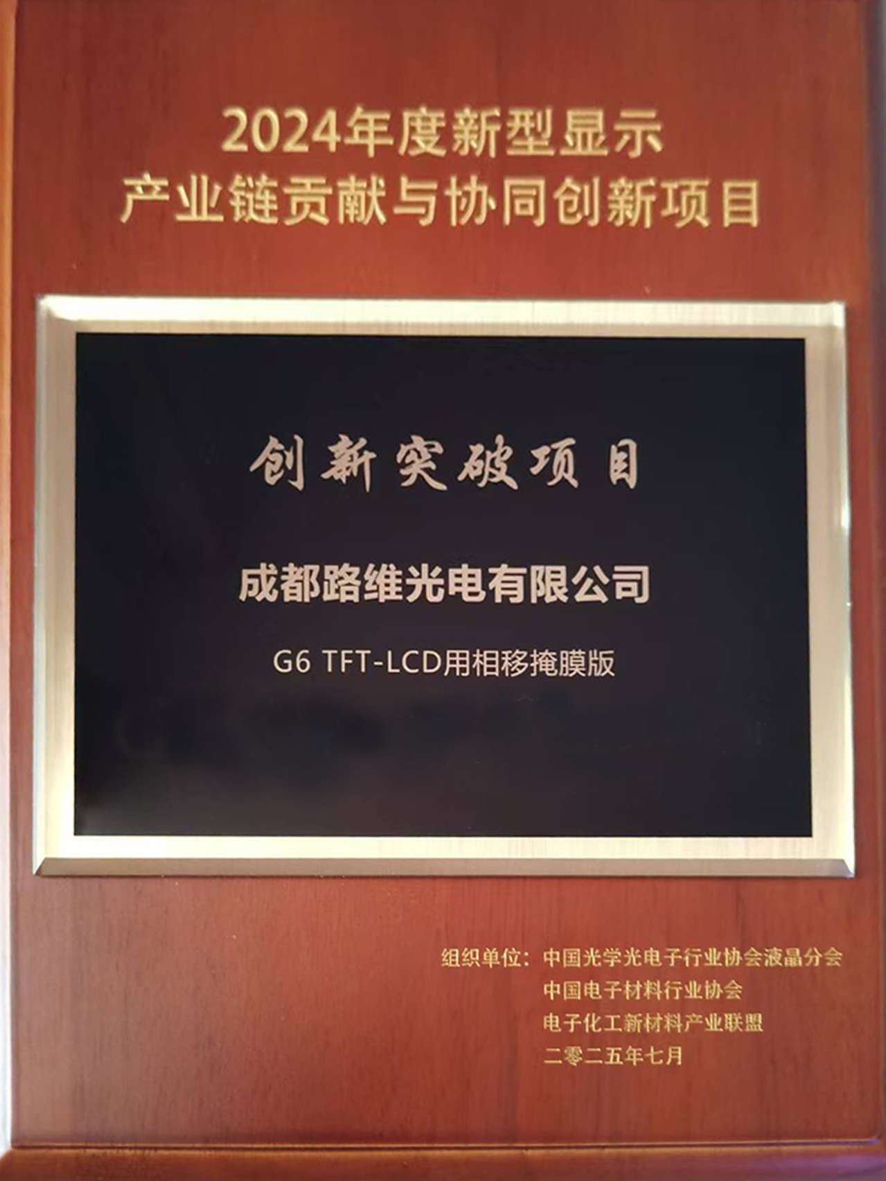 创新突破项目 G6 TFT-LCD 用相移掩膜版